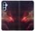 S3897 Red Nebula Space Case For Samsung Galaxy A15 5G