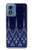 S3950 Textile Thai Blue Pattern Case For Motorola Moto G Play 4G (2024)