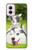 S3795 Kitten Cat Playful Siberian Husky Dog Paint Case For Motorola Moto G Power 5G (2024)