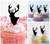 TA0009 Stag Deer Head Silhouette Party Wedding Birthday Acrylic Cupcake Toppers Decor 10 pcs