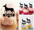 TA0010 Deer Silhouette Party Wedding Birthday Acrylic Cupcake Toppers Decor 10 pcs