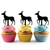 TA0010 Deer Silhouette Party Wedding Birthday Acrylic Cupcake Toppers Decor 10 pcs