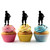 TA0105 Soldier Military Silhouette Party Wedding Birthday Acrylic Cupcake Toppers Decor 10 pcs