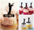 TA0170 Orchestra Conductor Silhouette Party Wedding Birthday Acrylic Cupcake Toppers Decor 10 pcs