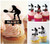 TA0190 Tennis Volley Silhouette Party Wedding Birthday Acrylic Cupcake Toppers Decor 10 pcs