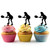 TA0190 Tennis Volley Silhouette Party Wedding Birthday Acrylic Cupcake Toppers Decor 10 pcs