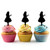 TA0240 Alice's Adventures in Wonderland Silhouette Party Wedding Birthday Acrylic Cupcake Toppers Decor 10 pcs