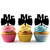 TA0243 Mr Wedding Tuxedo Silhouette Party Wedding Birthday Acrylic Cupcake Toppers Decor 10 pcs
