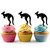 TA0298 Kangaroo Silhouette Party Wedding Birthday Acrylic Cupcake Toppers Decor 10 pcs