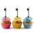 TA0306 Poleaxe Weapon Silhouette Party Wedding Birthday Acrylic Cupcake Toppers Decor 10 pcs