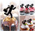 TA0347 Hurry Businessman Silhouette Party Wedding Birthday Acrylic Cupcake Toppers Decor 10 pcs