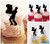 TA0362 Delivery Man Dropping Packages Silhouette Party Wedding Birthday Acrylic Cupcake Toppers Decor 10 pcs