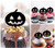 TA0377 Halloween Pumpkin Jack O Lantern Silhouette Party Wedding Birthday Acrylic Cupcake Toppers Decor 10 pcs