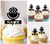 TA0386 Microphone Sing A Song On The Air Silhouette Party Wedding Birthday Acrylic Cupcake Toppers Decor 10 pcs