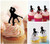 TA0410 Romantic Couple Wedding Silhouette Party Wedding Birthday Acrylic Cupcake Toppers Decor 10 pcs