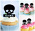 TA0418 Skull Pirate Silhouette Party Wedding Birthday Acrylic Cupcake Toppers Decor 10 pcs