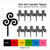 TA0435 Triskell Triskele Symbol Silhouette Party Wedding Birthday Acrylic Cupcake Toppers Decor 10 pcs