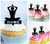 TA0468 Yoga Balance Silhouette Party Wedding Birthday Acrylic Cupcake Toppers Decor 10 pcs