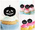 TA0491 Halloween Pumpkin Silhouette Party Wedding Birthday Acrylic Cupcake Toppers Decor 10 pcs