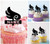 TA0549 Cute Angel Wing Silhouette Party Wedding Birthday Acrylic Cupcake Toppers Decor 10 pcs