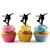 TA0562 Extreme Skateboard Skateboarding Silhouette Party Wedding Birthday Acrylic Cupcake Toppers Decor 10 pcs