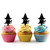 TA0585 Halloween Witch Silhouette Party Wedding Birthday Acrylic Cupcake Toppers Decor 10 pcs