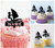 TA0659 Windsurfing Extreme Sport Silhouette Party Wedding Birthday Acrylic Cupcake Toppers Decor 10 pcs