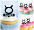 TA0668 Zodiac Taurus Silhouette Party Wedding Birthday Acrylic Cupcake Toppers Decor 10 pcs