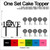 TC0208 Love Engine Gear Party Wedding Birthday Acrylic Cake Topper Cupcake Toppers Decor Set 11 pcs