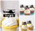 TA0686 Helicopter Vehicle Flying Silhouette Party Wedding Birthday Acrylic Cupcake Toppers Decor 10 pcs