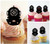 TA0712 Diving Helmet Silhouette Party Wedding Birthday Acrylic Cupcake Toppers Decor 10 pcs