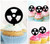 TA0735 Radioactive Contamination Nuclear Symbol Silhouette Party Wedding Birthday Acrylic Cupcake Toppers Decor 10 pcs