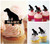 TA0750 Labrador Retriever Sitting Dog Silhouette Party Wedding Birthday Acrylic Cupcake Toppers Decor 10 pcs