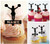 TA0870 Cheerleader Stunt Silhouette Party Wedding Birthday Acrylic Cupcake Toppers Decor 10 pcs