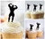 TA0955 Fitness Male Silhouette Party Wedding Birthday Acrylic Cupcake Toppers Decor 10 pcs