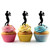 TA0956 Muscle Fitness Man Silhouette Party Wedding Birthday Acrylic Cupcake Toppers Decor 10 pcs