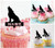 TA0963 Howling Wolf Silhouette Party Wedding Birthday Acrylic Cupcake Toppers Decor 10 pcs