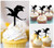 TA0966 Dragon Fly Silhouette Party Wedding Birthday Acrylic Cupcake Toppers Decor 10 pcs