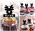 TA0977 Cute Xmas Reindeer Silhouette Party Wedding Birthday Acrylic Cupcake Toppers Decor 10 pcs