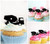 TA0991 Concrete Mixer Truck Silhouette Party Wedding Birthday Acrylic Cupcake Toppers Decor 10 pcs