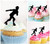 TA0994 Female Skating Sport Girl Silhouette Party Wedding Birthday Acrylic Cupcake Toppers Decor 10 pcs