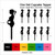 TA0998 Pregnant Woman Silhouette Party Wedding Birthday Acrylic Cupcake Toppers Decor 10 pcs