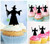 TA1008 Magician Wizard Silhouette Party Wedding Birthday Acrylic Cupcake Toppers Decor 10 pcs