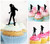 TA1024 Girl Skateboard Silhouette Party Wedding Birthday Acrylic Cupcake Toppers Decor 10 pcs