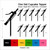 TA1069 Bassoon Music Instrument Silhouette Party Wedding Birthday Acrylic Cupcake Toppers Decor 10 pcs
