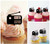 TA1132 Radio Transistor Silhouette Party Wedding Birthday Acrylic Cupcake Toppers Decor 10 pcs