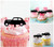 TA1143 Old Car Retro Silhouette Party Wedding Birthday Acrylic Cupcake Toppers Decor 10 pcs