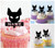 TA1159 Cat Silhouette Party Wedding Birthday Acrylic Cupcake Toppers Decor 10 pcs