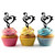 TA1163 Music Love Heart Silhouette Party Wedding Birthday Acrylic Cupcake Toppers Decor 10 pcs