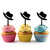 TA1183 Traveller Hat Silhouette Party Wedding Birthday Acrylic Cupcake Toppers Decor 10 pcs